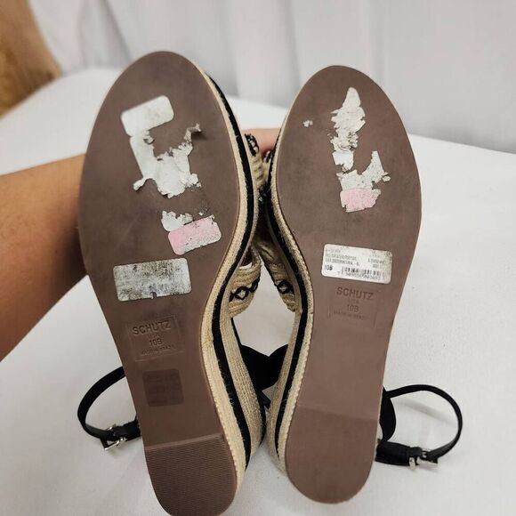 Schutz Size 10 Women's Denes Platform Espadrille Sandals P - Picture 10 of 13